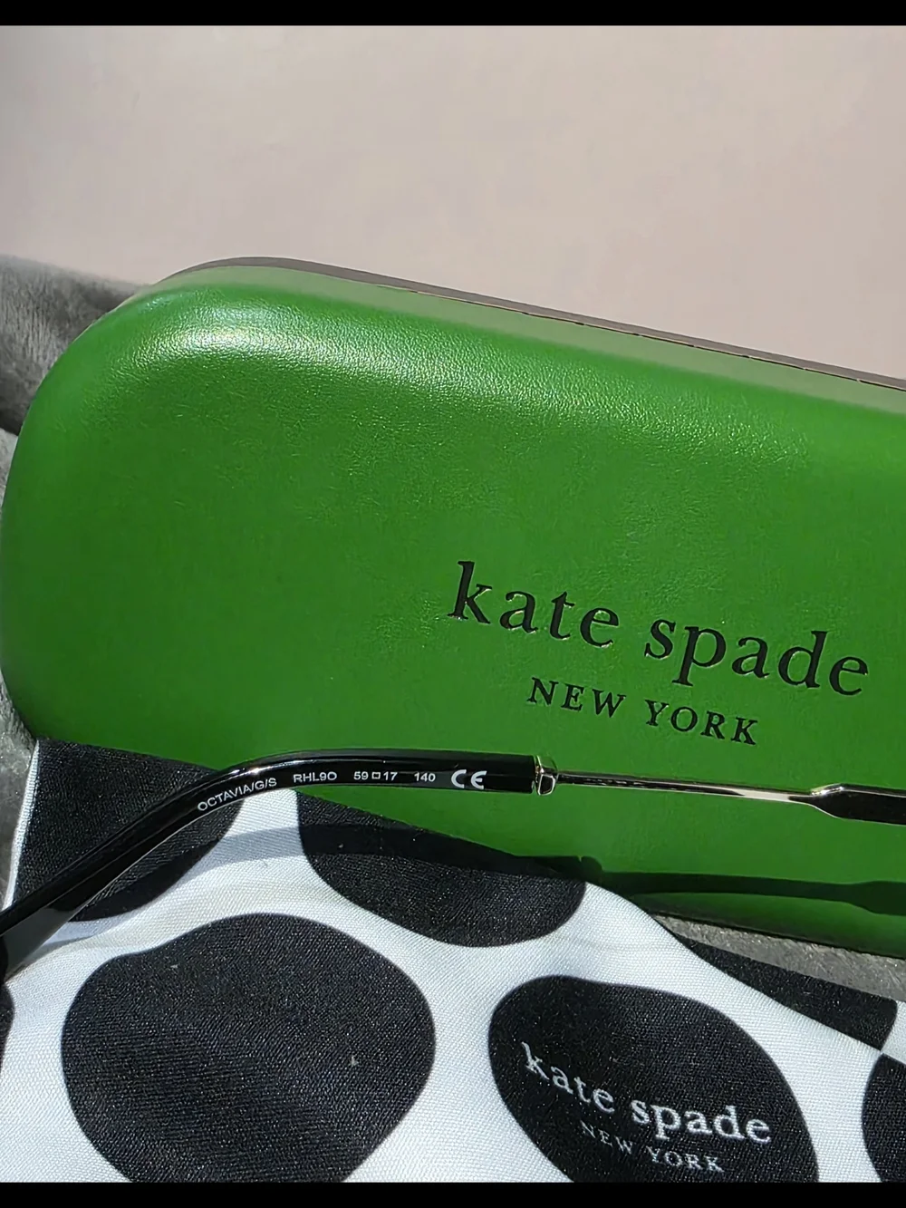 kate spade Silver Frame Sunglasses with Black Lenses